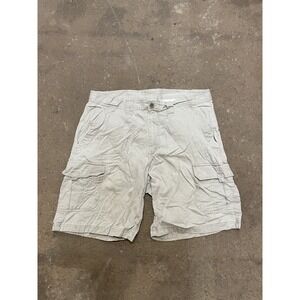 Vintage Columbia Sportswear Company Beige Hiking Cargo Men's Shorts Sz 36W